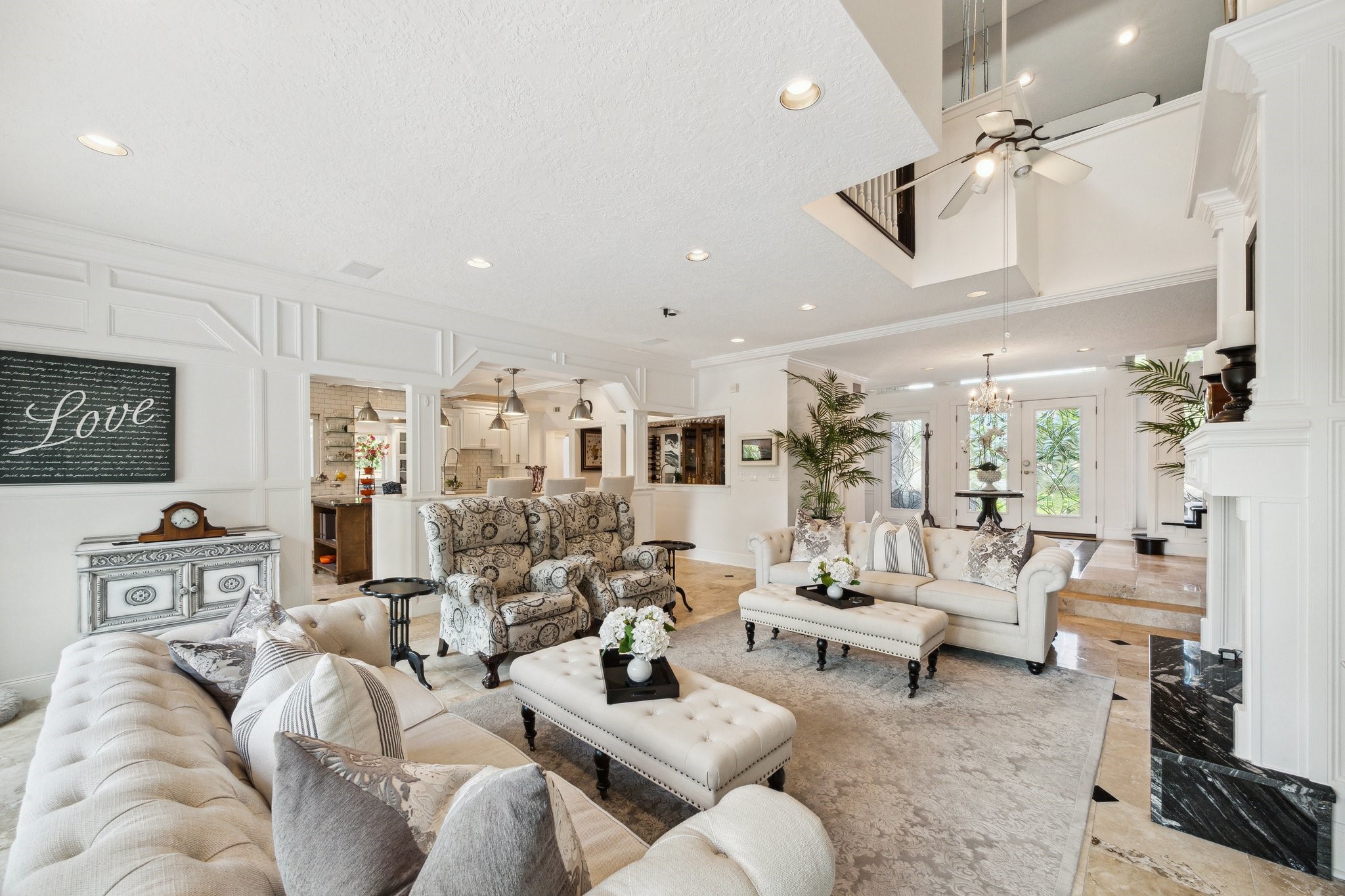 1917 Anchor Way Dickinson, TX 77539 - Photo 16 of 48 VIEW FROM BACK EXPOSES THE ENTRY INTO THE HOME AND FLOW TO KITCHEN AND DINING AREAS