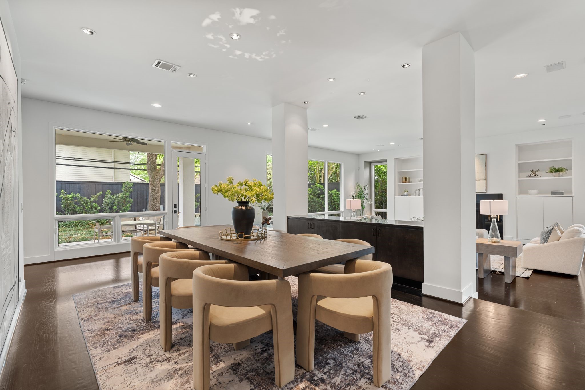 2409 Maconda Lane Houston, TX 77027 - Photo 12 of 40 a dining room with furniture and wooden floor