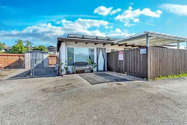 a backyard of a house