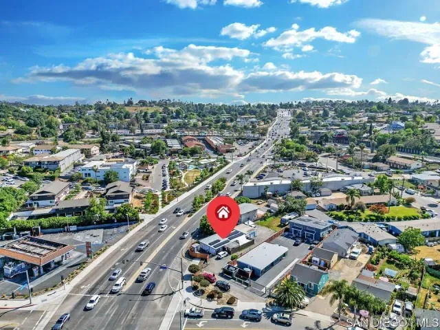 an aerial view of a city
