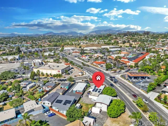 an aerial view of a city