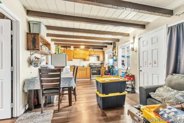 a room with furniture and a window