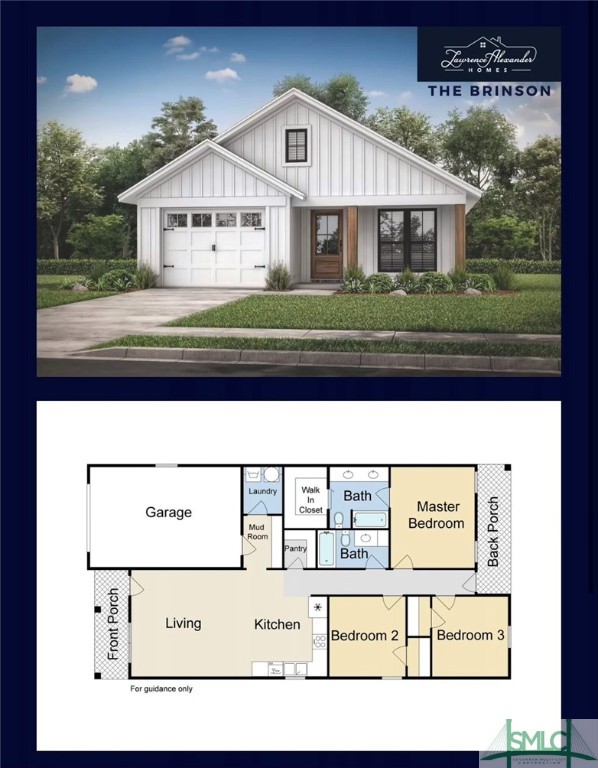 114 Cravey Lane Rincon, GA 31326 - Photo 4 of 4 Floor Plan,...Specific Elevation not pictured