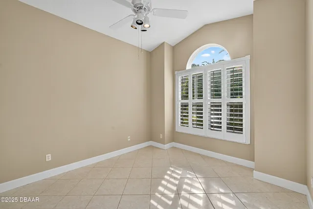 a view of a livingroom with a large window