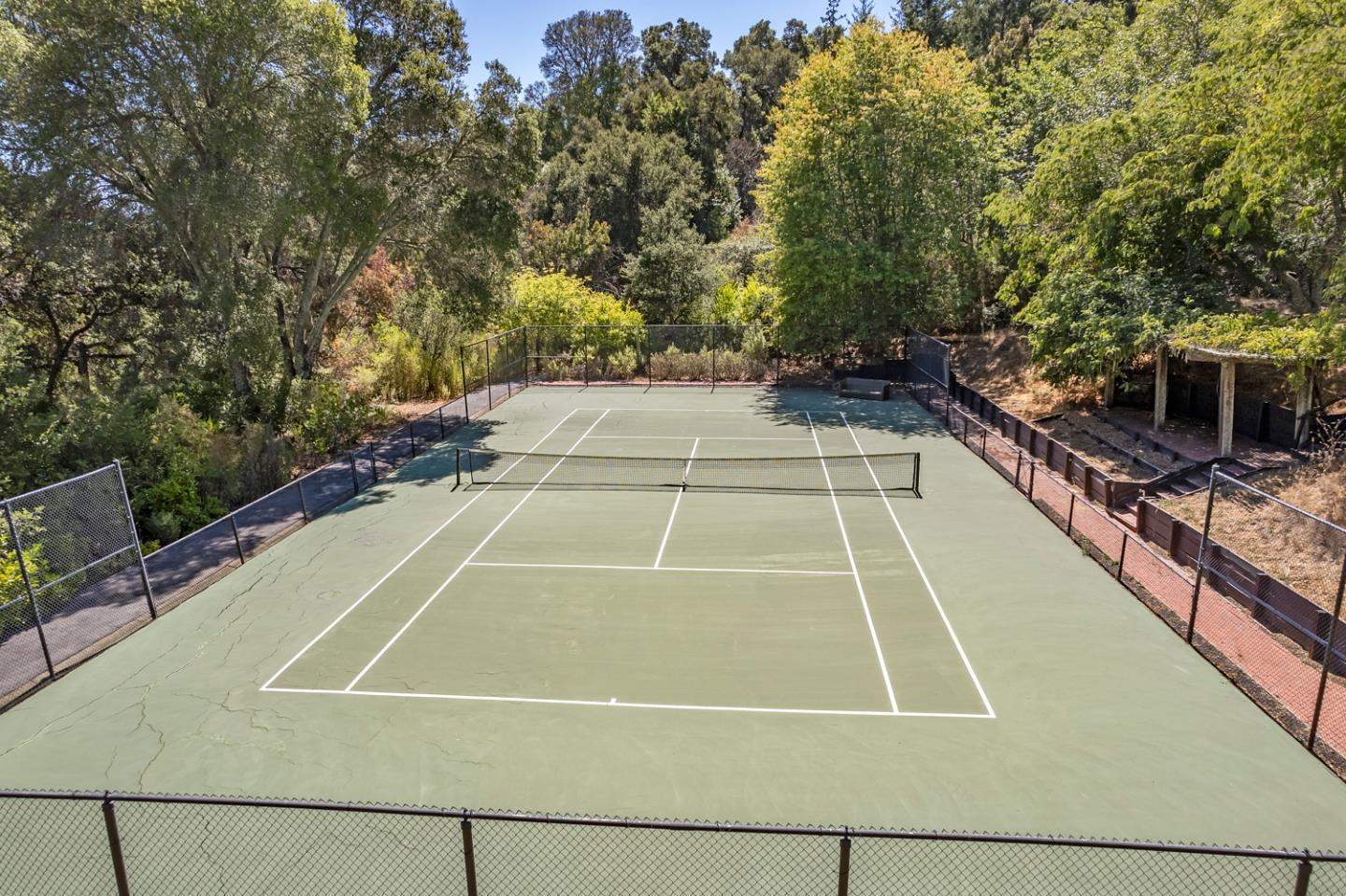 835 La Honda Road Woodside, CA 94062 - Photo 26 of 26 a view of a tennis court