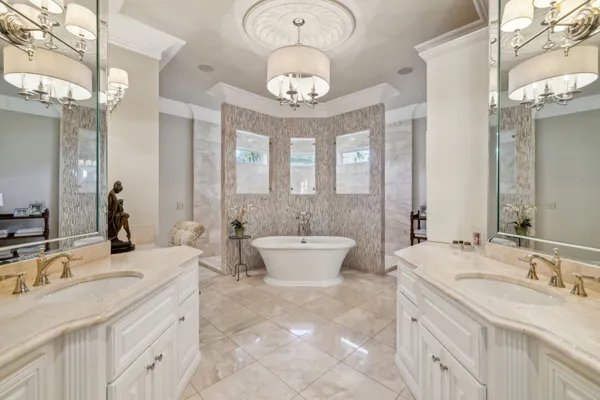 a bedroom with a bed and furniture