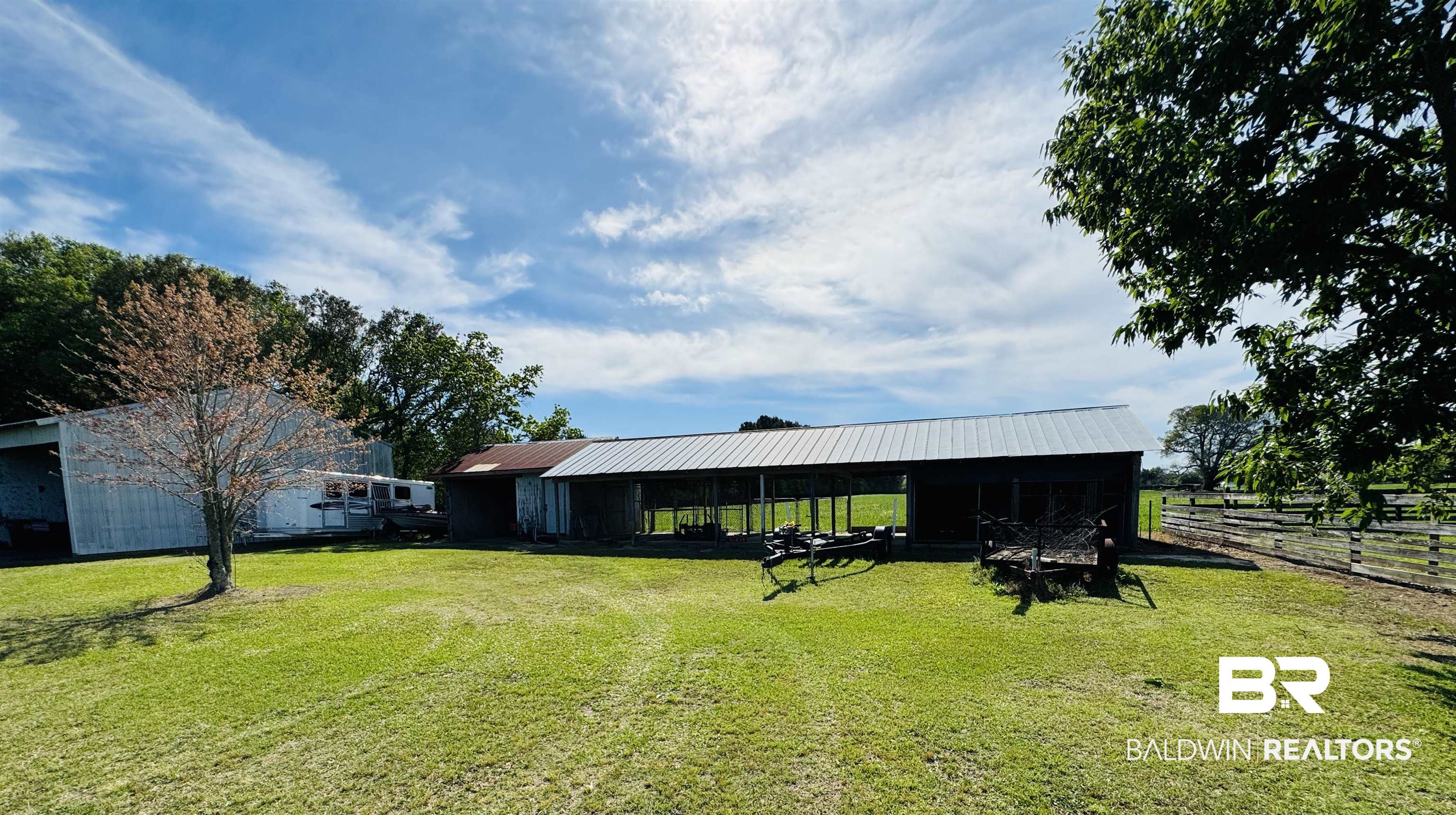 13795 White Road Silverhill, AL 36576 - Photo 74 of 99 View of grassy yard featuring an outdoor structure and a pole building