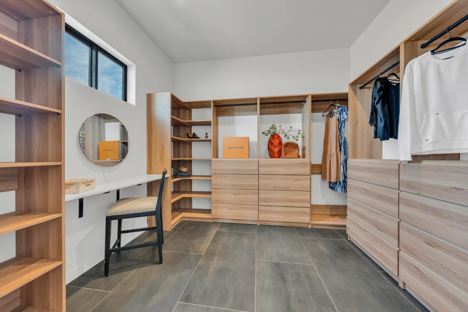 331 Big Ben Road Lincoln, CA 95648 - Photo 38 of 79 Primary closet with sitting table and window. Washer Dryer hookups