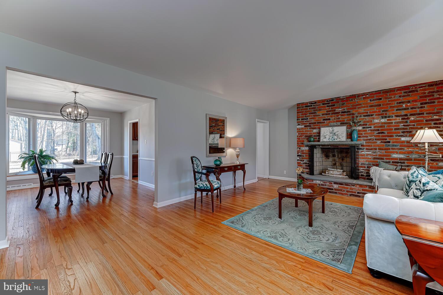 205 Foxcroft Road Broomall, PA 19008 - Photo 3 of 26 Living Room and Dining Room