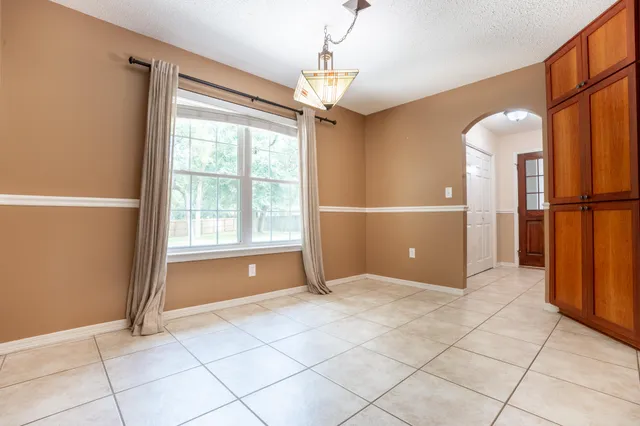 a view of a livingroom with a chandelier