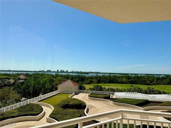 an outdoor view with patio