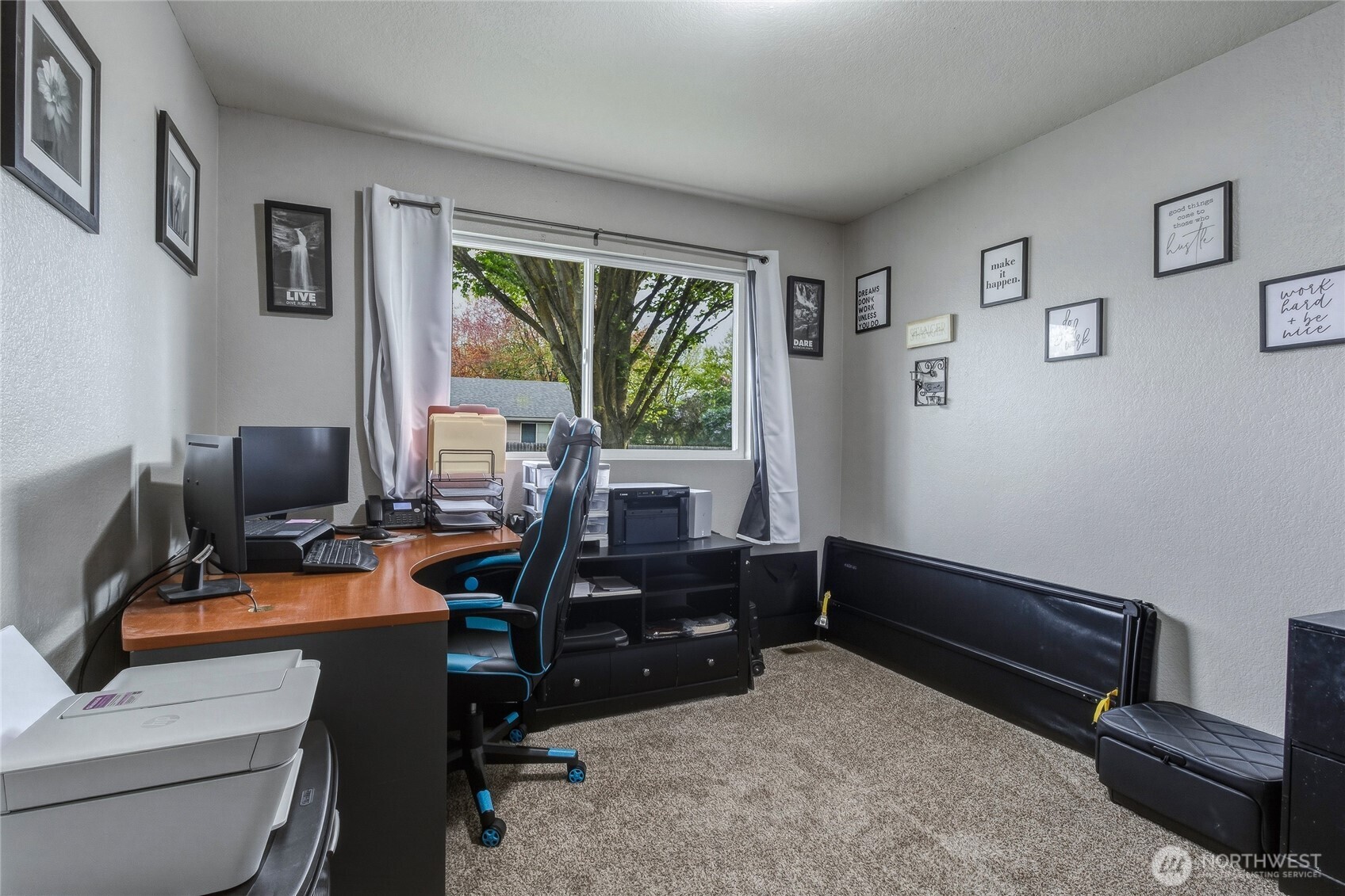 304 Southwest 11th Street College Place, WA 99324 - Photo 21 of 38 a view of a workspace with furniture and a window