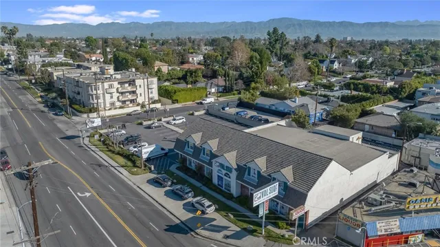 an aerial view of a city