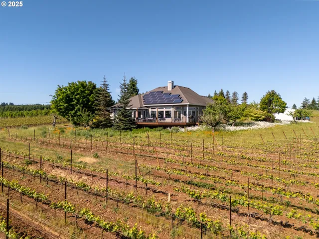 a view of a lake with a yard