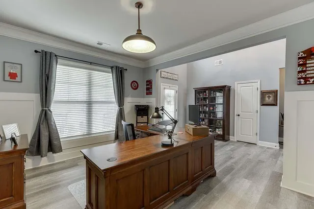 a room with furniture and window