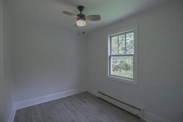 an empty room with a window