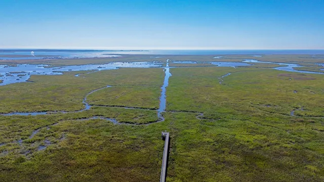 a view of an ocean and beach