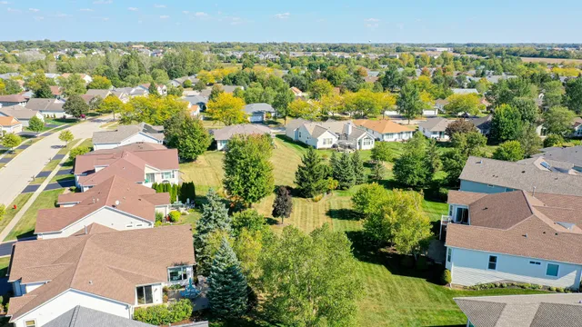 an aerial view of multiple house