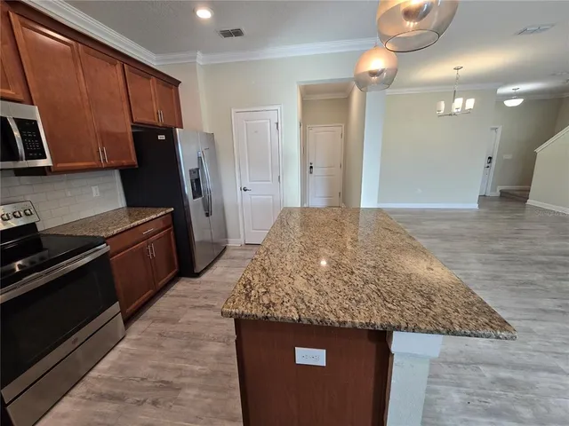 an empty room with an entryway