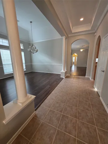 a view of a livingroom with a staircase