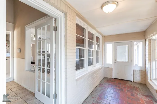 a view of front door of house