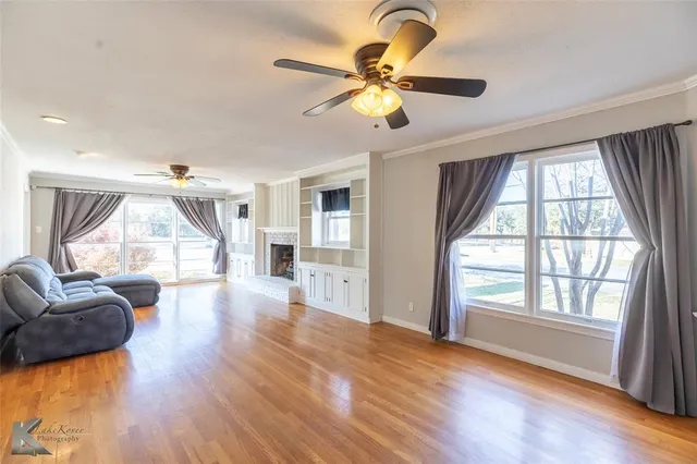 a view of livingroom with hardwood floor and window