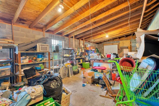 a view of storage and utility room
