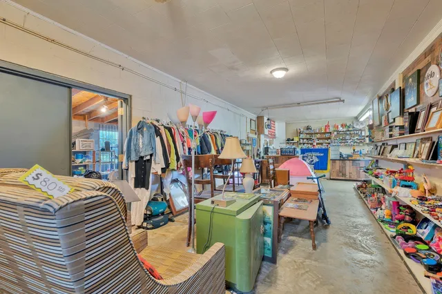 a room with furniture and a bed