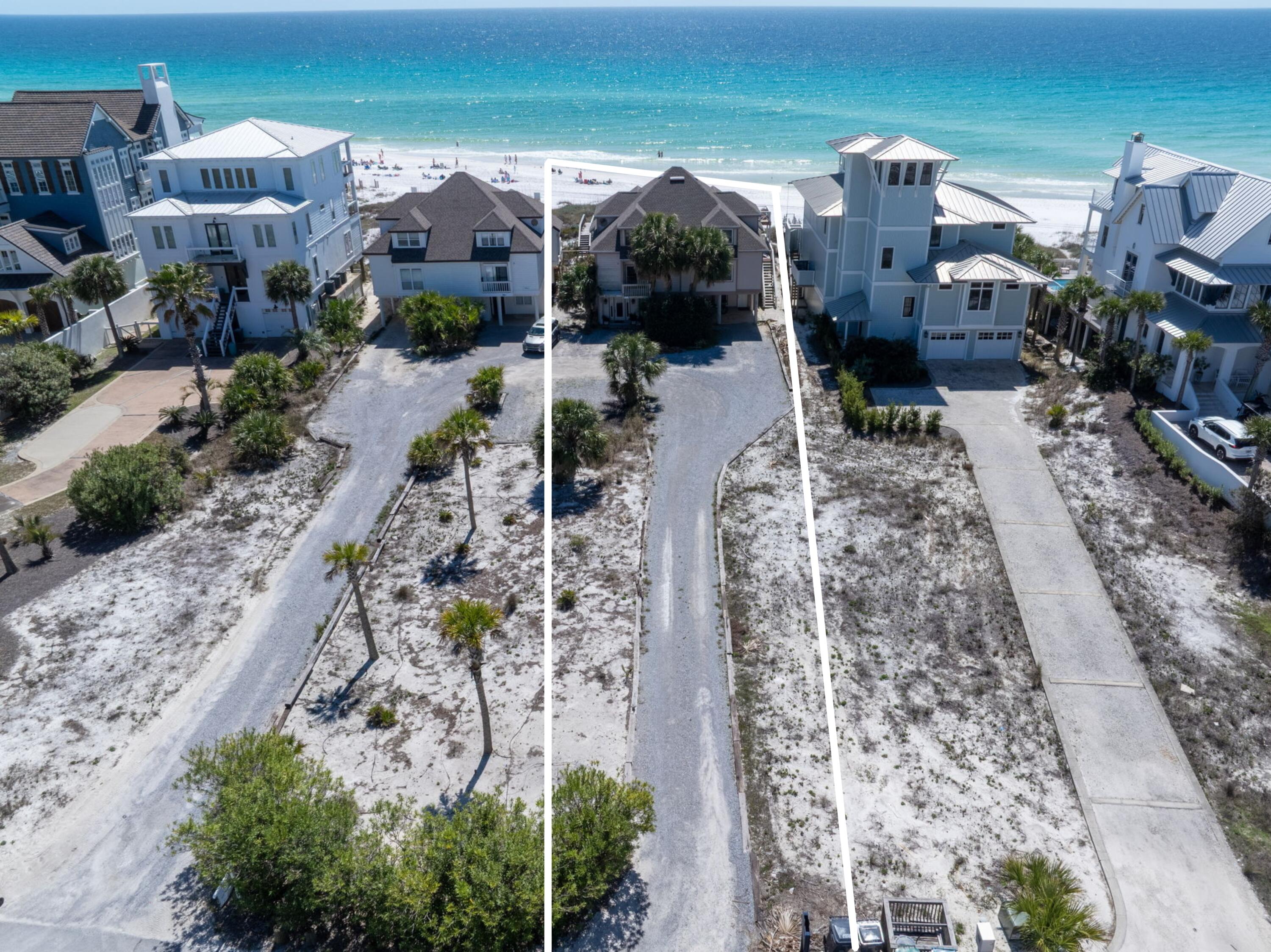an aerial view of multiple house