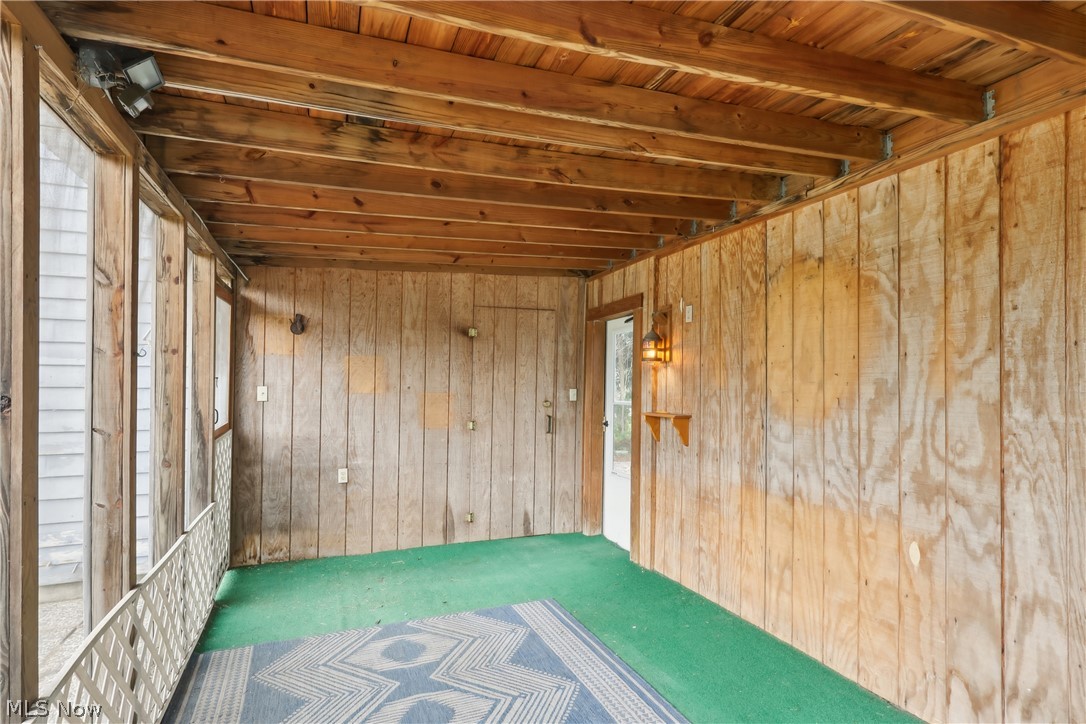 13408 Alexander Road Cleveland, OH 44125 - Photo 37 of 49 Screened in porch looking toward the Attached Garage