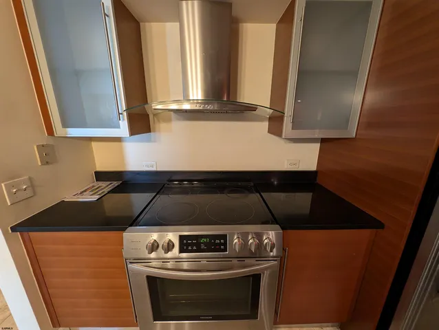 a close view of utility and stove