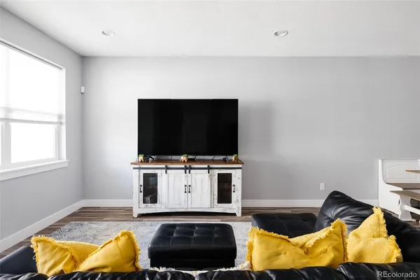 a room with furniture and a flat screen tv
