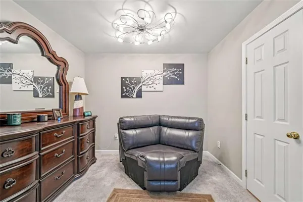 a bathroom with a double vanity sink and mirror