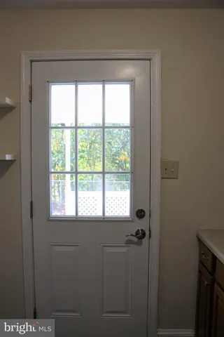 a bathroom with a window