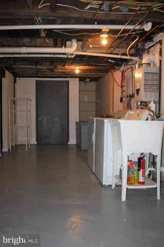a view of storage and utility room