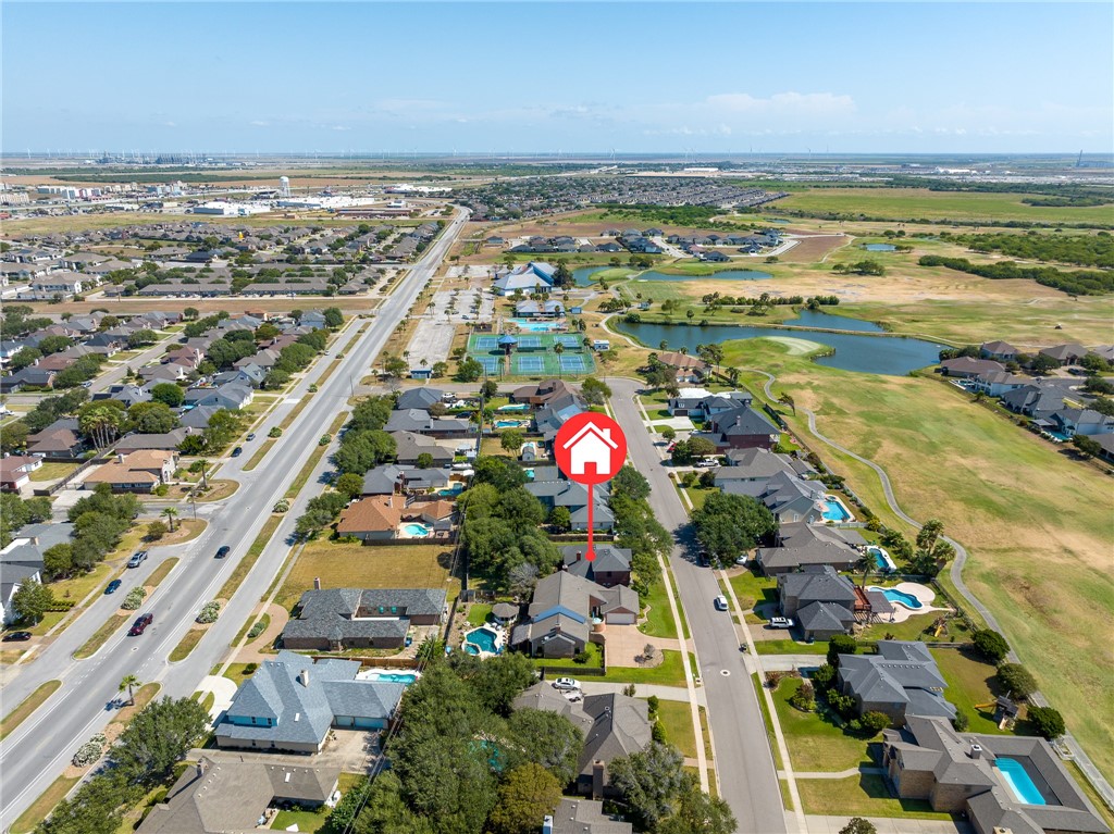 620 Colonial Drive Portland, TX 78374 - Photo 39 of 40 an aerial view of residential building and lake