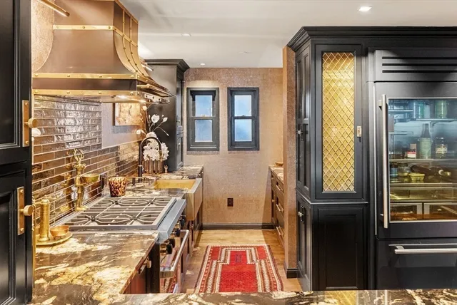 a upper view of a kitchen