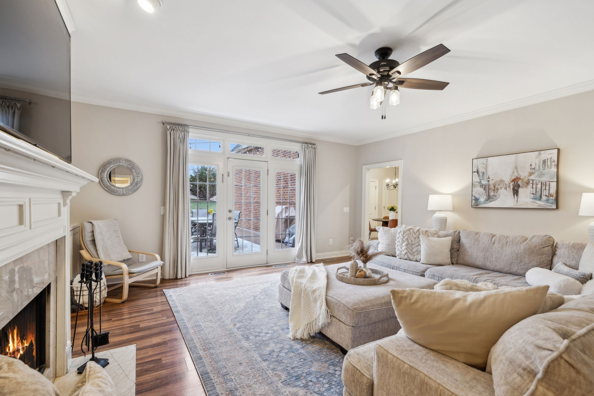 1209 White Rock Road Spring Hill, TN 37174 - Photo 22 of 93 a living room with furniture and a fireplace