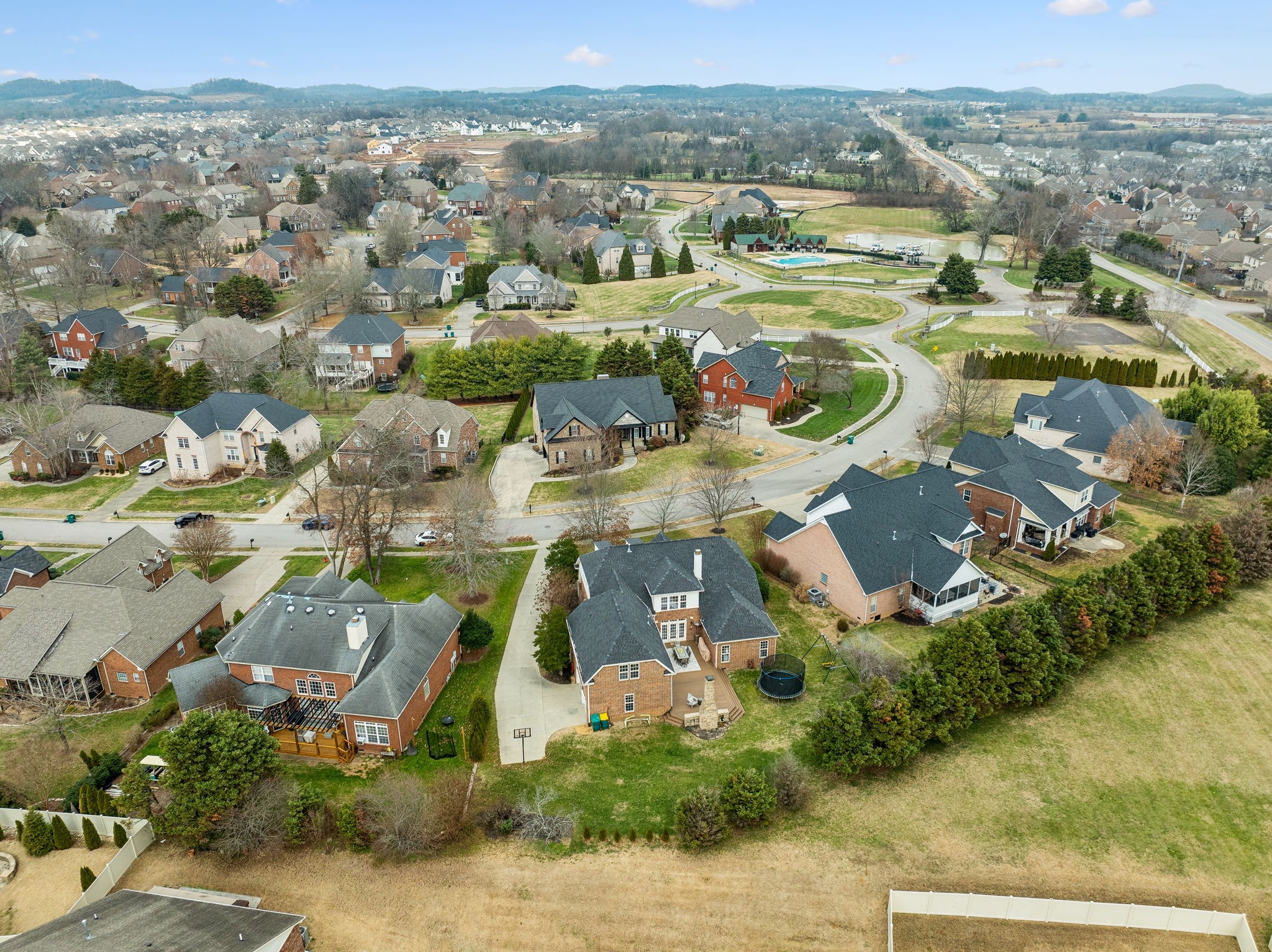 1209 White Rock Road Spring Hill, TN 37174 - Photo 85 of 93 an aerial view of residential houses with outdoor space and trees