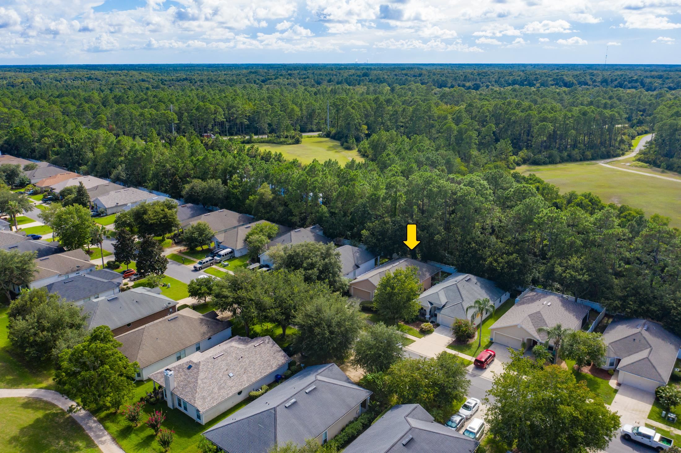 1809 Keswick Road St. Augustine, FL 32084 - Photo 28 of 39 an aerial view of a house with a garden