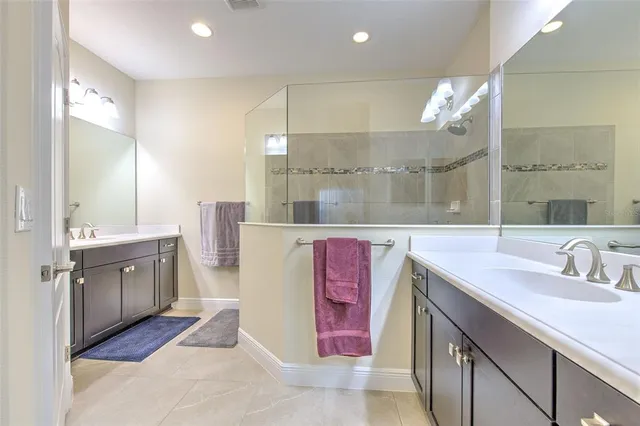 an aerial view of a house with a outdoor space