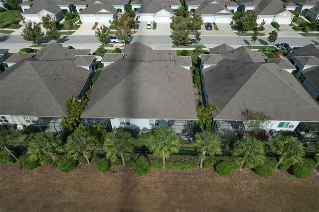 an aerial view of a city