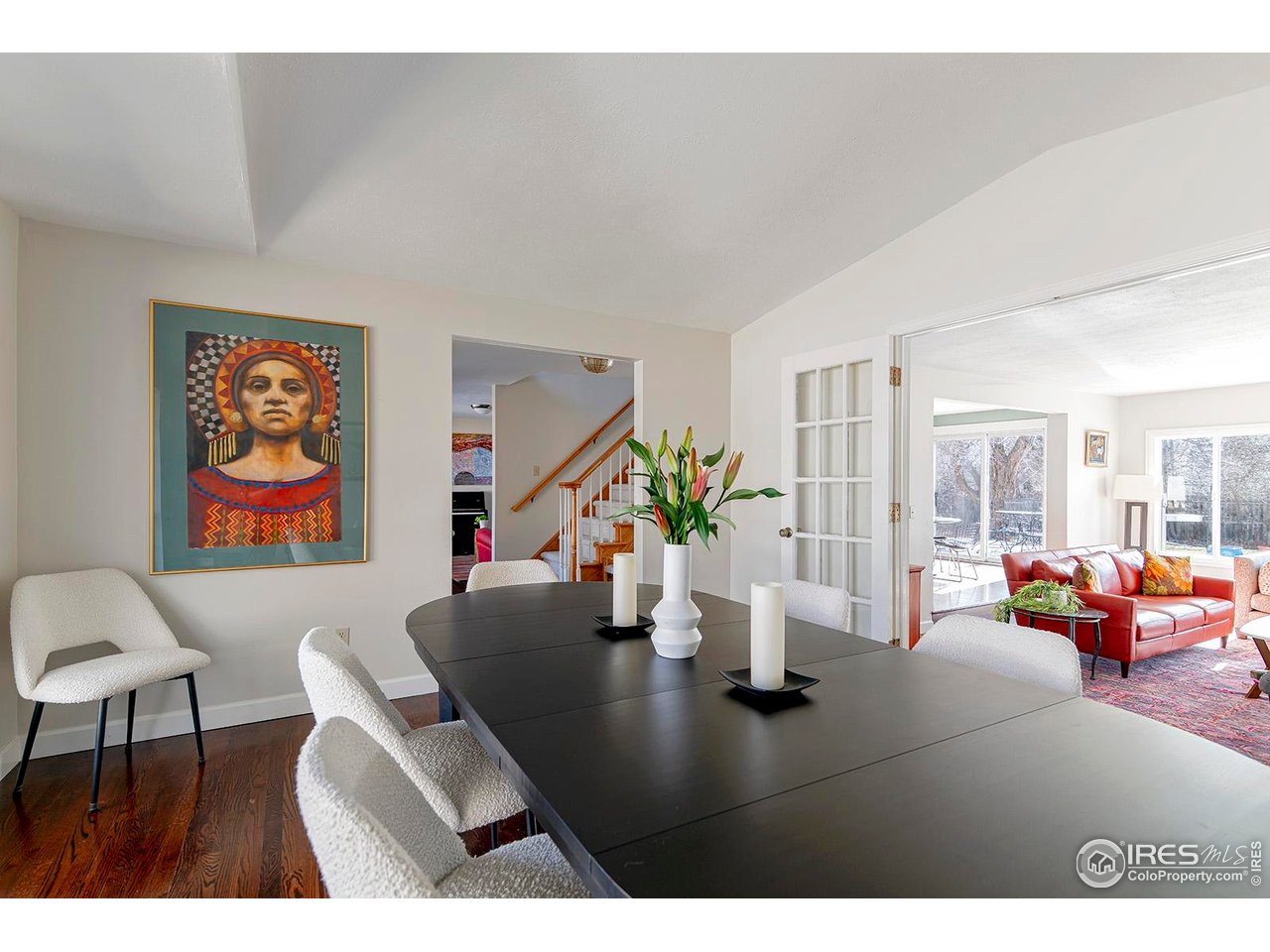 4556 Apple Way Boulder, CO 80301 - Photo 12 of 50 Dining room flows to front entry, music room across the hall and adjoining living room through double French doors