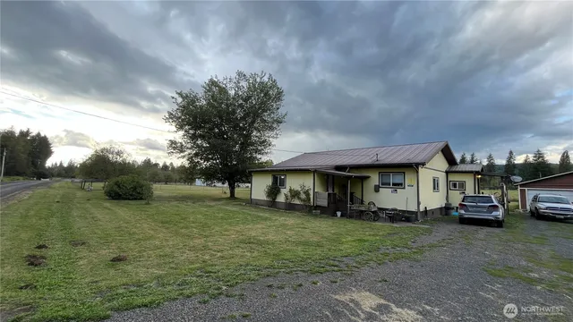 a car parked in front of a house