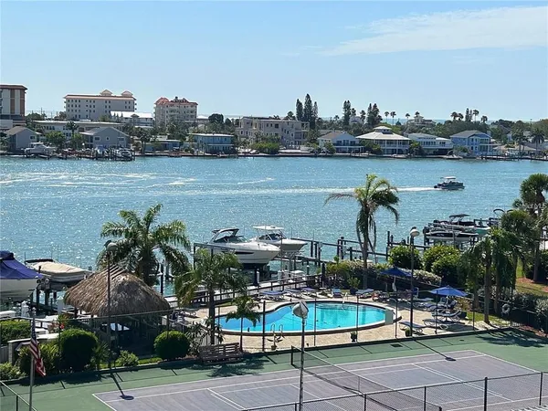 a view of a lake and outdoor space
