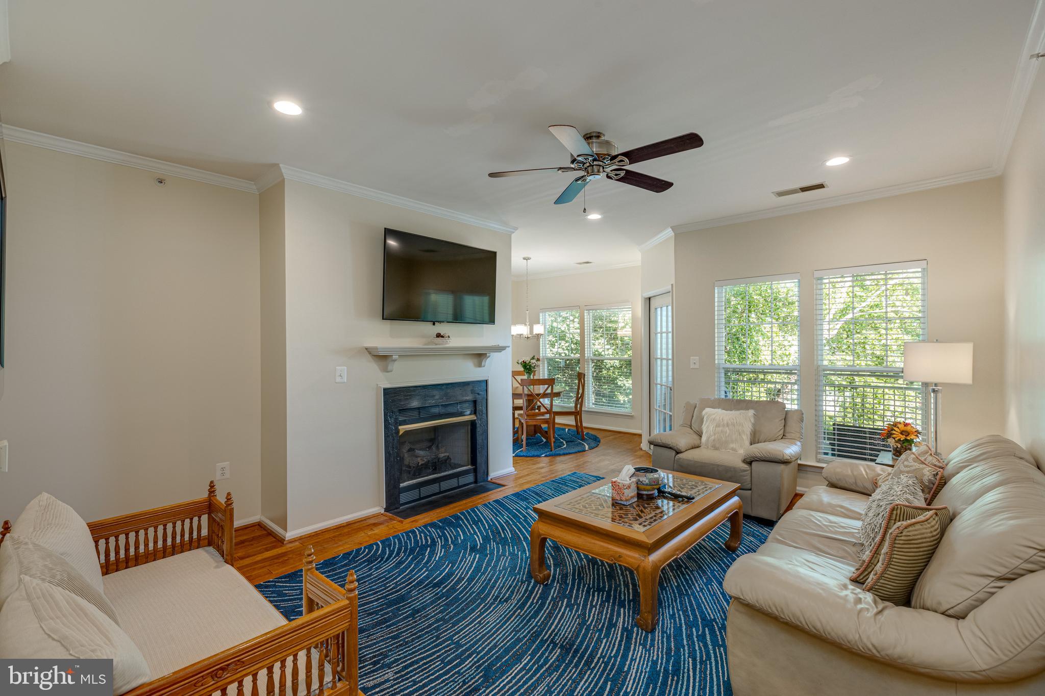 Living room with gas fireplace