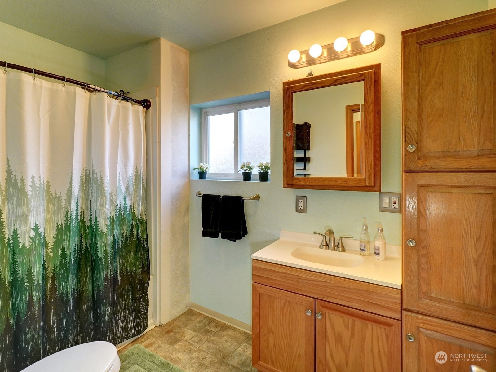 1206 Sumner Avenue Sumner, WA 98390 - Photo 20 of 30 a bathroom with a sink a mirror and a toilet