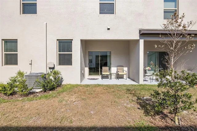 a view of a house with a patio