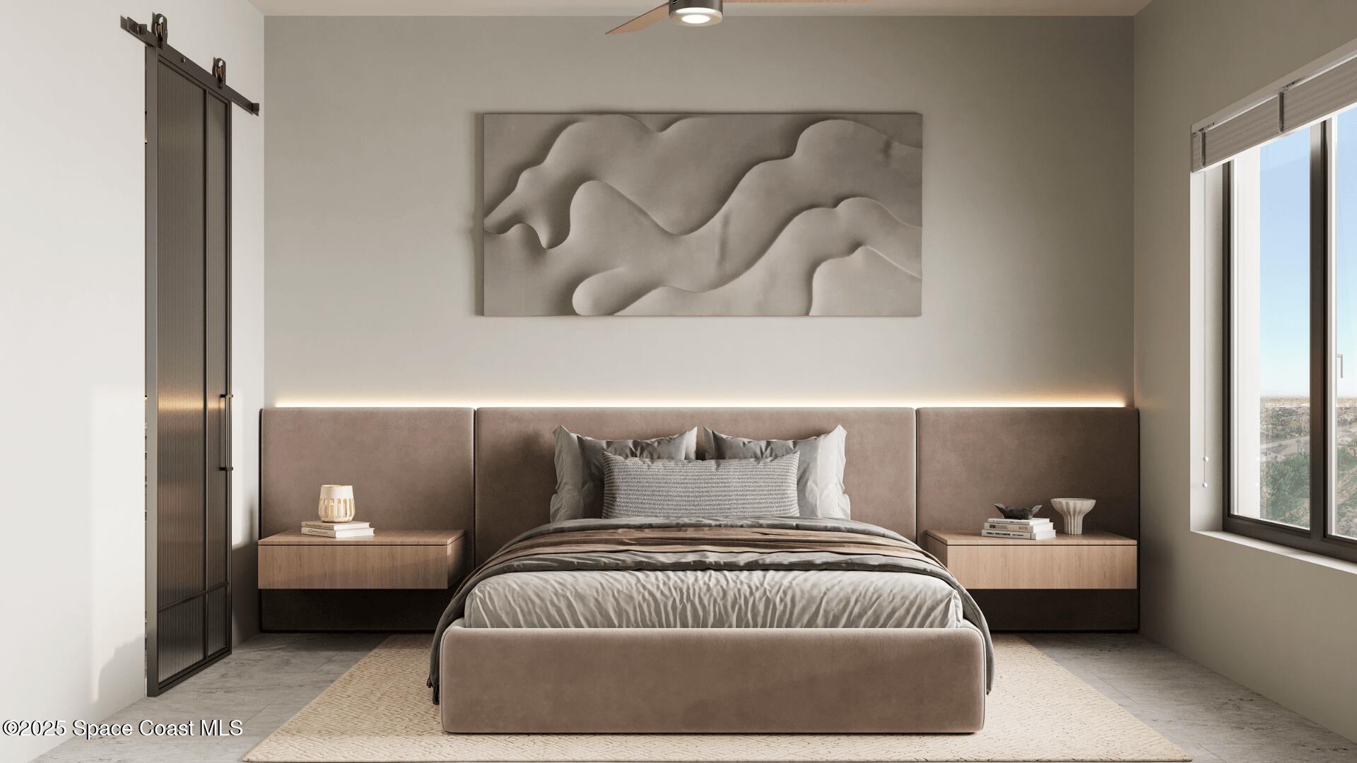 1230 Jimmy Buffett Mem Highway, Unit 410 Satellite Beach, FL 32937 - Photo 11 of 14 a bedroom with a bed and window