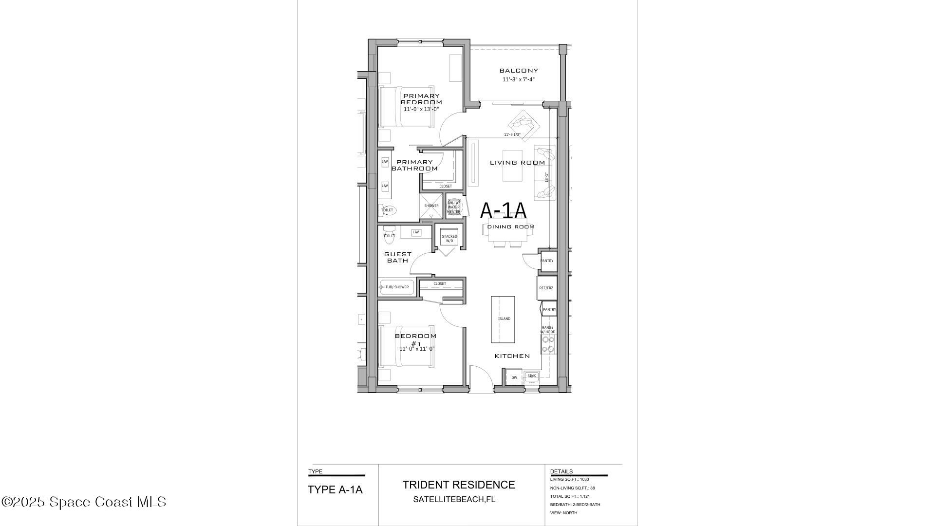 1230 Jimmy Buffett Mem Highway, Unit 410 Satellite Beach, FL 32937 - Photo 14 of 14 a picture of a floor plan
